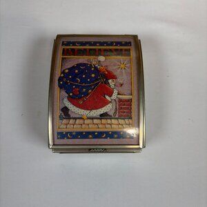 Mary Engelbreit Enesco Believe Santa Claus Jewelry/Trinket Music Box